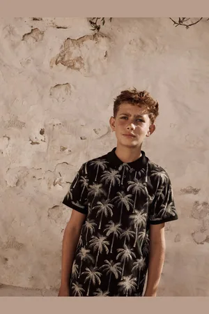 Next Poloshirt van 100% katoen met all-over print en korte mouwen (3-16jr)11 Jaar (146cm)