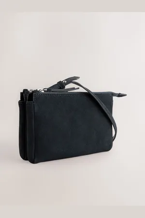 Next Suede Double Zip Cross Body Bageen