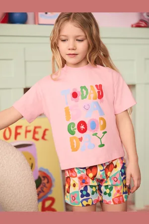 Eleanor Bowmer Roze Today Is A Good Day 100% katoenen jersey set146152cm
