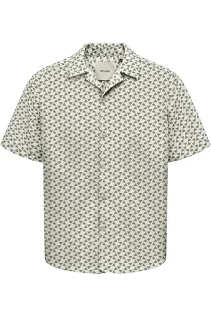 Only & Sons Short Sleeve Patterned Resort 100% Cotton Shirtsmall