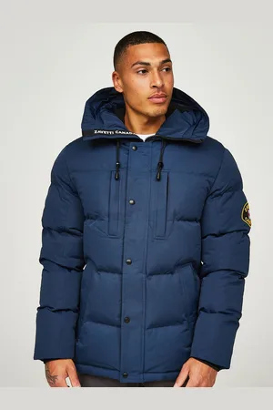 Zavetti Canada Mens Oshawa 2.0 Puffer Parka Jacket with Detachable Faux FurXL