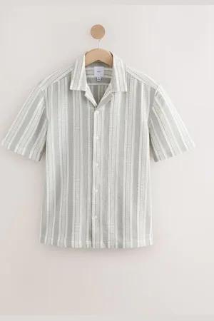 Next 100% katoenen gestreept shirt met korte mouwenMedium