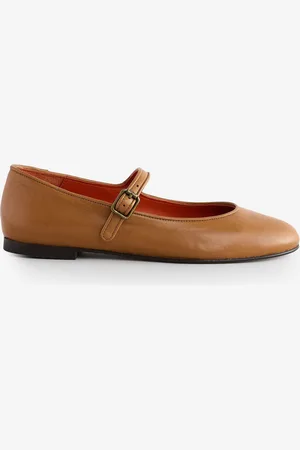 PENELOPE CHILVERS Natural Fay Leather Mary Jane Shoeseu42