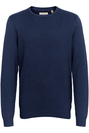 Blend Washed Crew Neck 100% Cotton Knitted Sweat JumperXXL