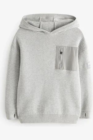 Next 100% katoenen comfortabel gebreide hoodie (3-16jaar)10 Jaar (140cm)