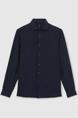 Reiss Ruban Linen Long-Sleeve Shirtsmall