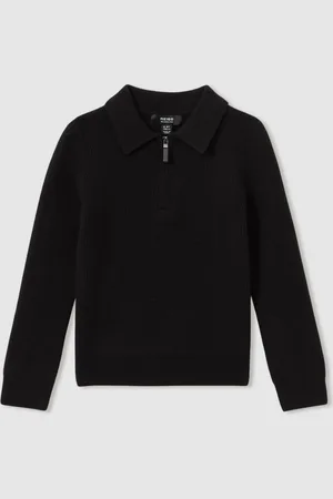 Reiss Regis Merino Wool Quarter Zip Polo Shirt9