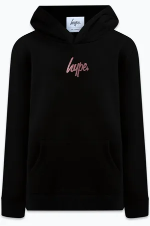 Hype . Zwarte Hoodies met Hartjes voor Meisjes166168cm