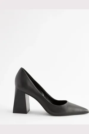 Next Forever Comfort Leather Point Toe Block Heel CourtsEU 40 (UK 6.5)
