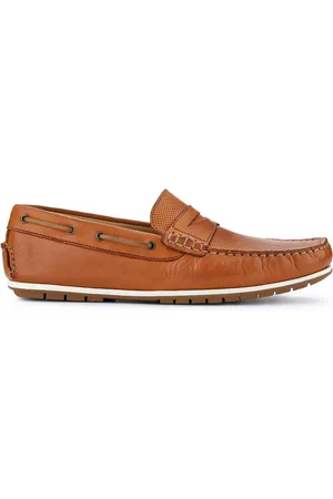 JONES BOOTMAKER Blue Parks Casual Leather Moccasins Shoesuk11eu45