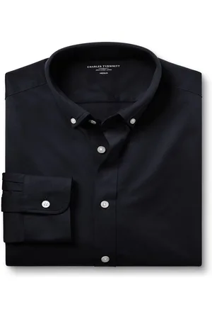 Charles Tyrwhitt Jersey overhemd met knopen en stretch in vier kantenXXL