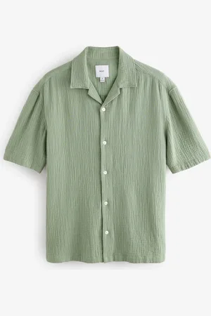 Next 100% Cotton Relaxed Fit Short Sleeve Cheesecloth ShirtMedium