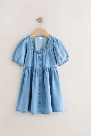 Next Puff Sleeve 100% Cotton Dress (3-16yrs)12 Jaar (152cm)