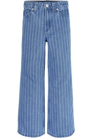 Tommy Hilfiger Wide Leg Stripe 100% Cotton Jeans8 Jaar (128 cm)