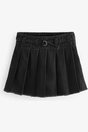 Next Denim Pleated 100% Cotton Skirt (3-16yrs)16 Jaar (176cm)