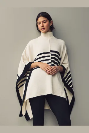 Next Gestreepte gebreide ponchoM-L