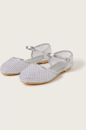 Monsoon Two-Part Diamante Mesh Ballerina Flatsuk10eu28