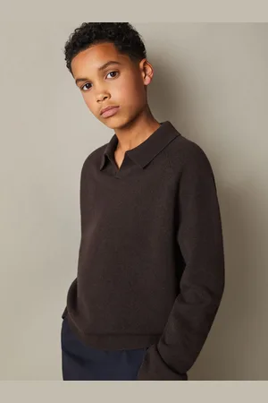 Reiss Grange Wool-Cashmere Open Collar Polo Shirt9