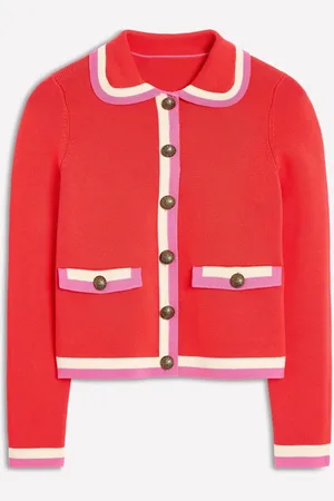 Boden Holly Collared Knitted 100% Cotton Jacket44
