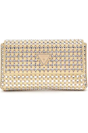 Guess Gold Diamante Zalina Flap Clutch Cross-Body BagEén