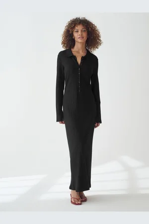 Next Long Sleeve Collar Detail Maxi Dress46