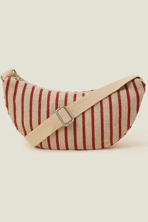 Accessorize 100% Cotton Stripe Sling Cross-Body Bageen