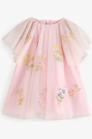 Next Angel Sleeve Embroidered Mesh Dress (3mths-8yrs)3