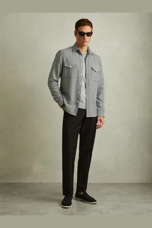 Reiss Logic Houndstooth OvershirtL