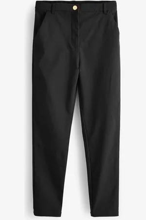 Next Senior Gold Snap High Waisted Skinny Stretch School Trousers (9-17yrs)12 Jaar (152cm)