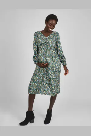 JoJo Maman Bébé V-Neck Maternity Midi DressS