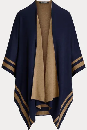 Ralph Lauren Acrylic Stripe Detail Brown PonchoEén