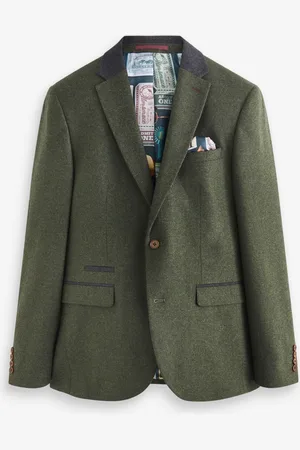 Next Slim-fit kostuum met Donegaltweed en afwerking: colbert46 Standaard (UK 36 R)