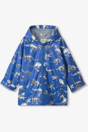 Hatley Blue Dino Extinction Zip Up Rain Jacket110116cm