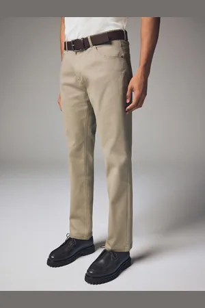 Next Straight Fit Belted Textured 5 Pocket Trousers38W x 31L (UK 38 R)
