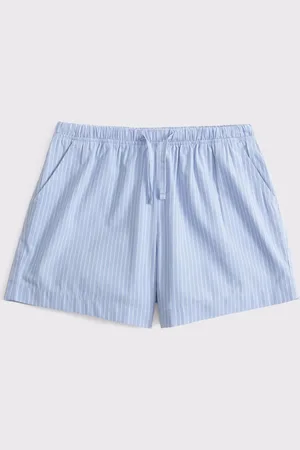 Abercrombie & Fitch Blue Poplin Elasticated Tie Waist Shorts122128cm
