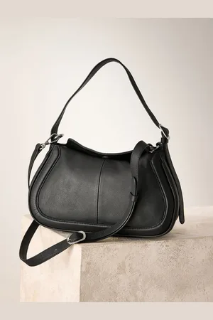 Next Leather Curved Cross Body Bageen