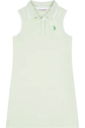 U.S. Polo Assn. U. S. Polo Assn. Girls Striped Sleeveless Polo Dress10