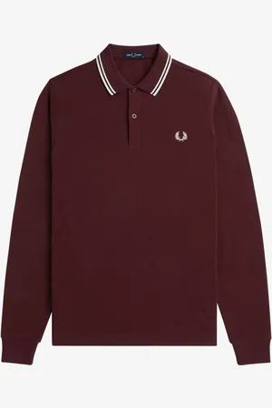 Fred Perry Poloshirt met twee contrasterende streepjes voor heren, gemaakt van 100% katoenXXL