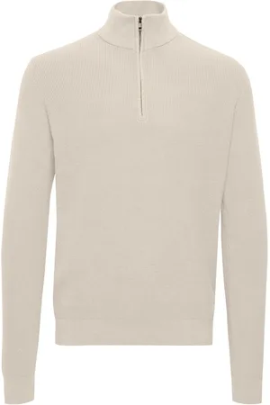 Blend 100% Cotton Quarter Zip Knitted Sweat JumperXXL