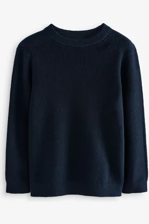 Next 100% Cotton Crew Neck Knitted Jumper (3-16yrs)7 Jaar (122cm)