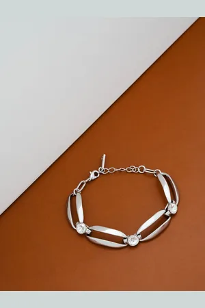 Karen Millen Gold Tone Crystal Ellipse BraceletEén