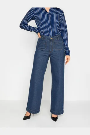 Long Tall Sally Jeans met wijde pijpen details op de zakken en 100% katoen24 L34