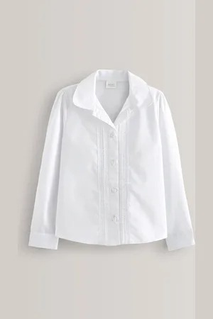 Next Schoolblouse met lange mouwen en kantafwerking (3-14 jr)3 Jaar (98cm)