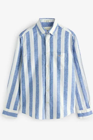 GANT Regular Fit Bold Stripe 100% Cotton Linen Shirt3XL
