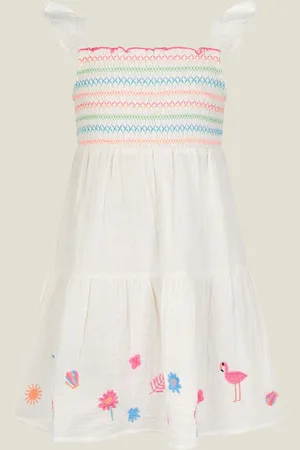 Accessorize Girls 100% Cotton Floral Embroidered Dress11