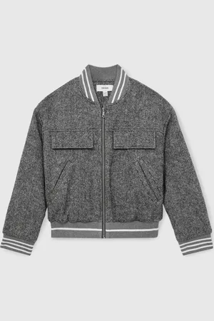 Reiss Tahlia Wool-Blend Padded Bomber Jacket13