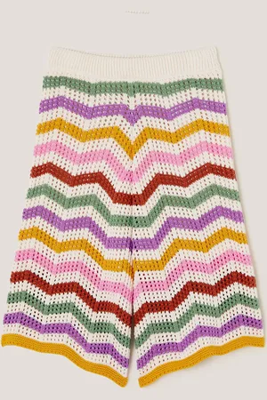 Monsoon Zigzag Stripe Crochet Culotte Trousers98104cm