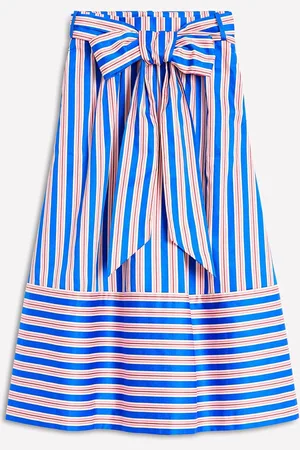 Boden Tie Belt Sateen Midi Skirt40