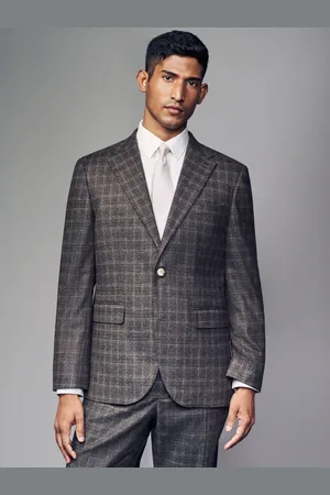 Next Slim Fit Brushed Check Suit Jacket46 Standaard (UK 36 R)