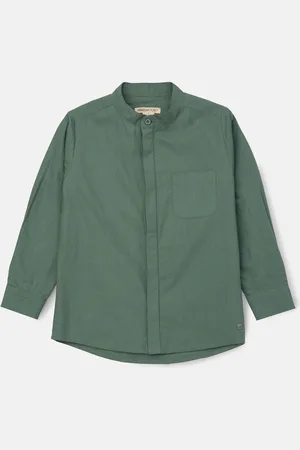 Angel & Rocket Omar Mandrin Collar Smart 100% Cotton Shirt7 Jaar (122cm)